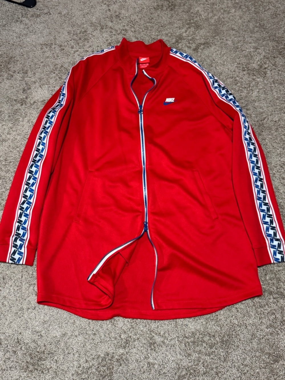 Vintage Nike  Jacket Mens XL Red White Full Zip Retro Logo